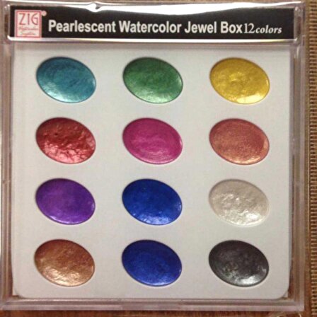 Zig Watercolour Pearlescent Jewel Box Sulu Boya 12'li Set