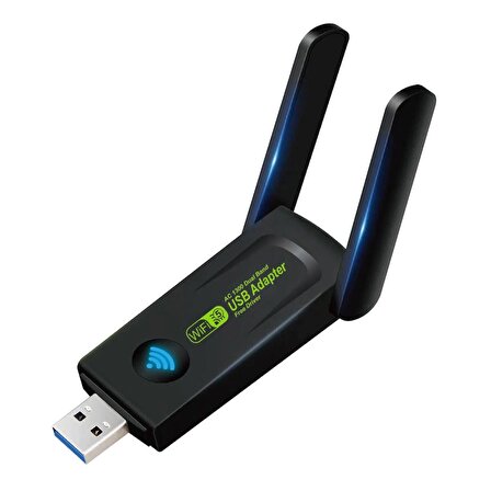 Çift Band USB 3.0 Adaptör Kablosuz Uyumlu Wifi Alıcı AC1300 Wireless Adaptör Tak çalıştır