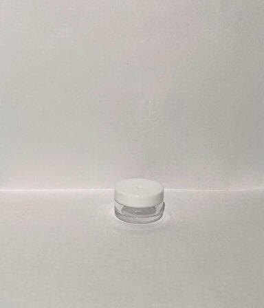 5ml Beyaz Kapaklı Akrilik Krem Kutusu, Plastik Kutu, Kozmetik Kutu, 25 Adet