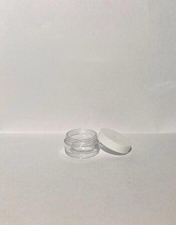 5ml Beyaz Kapaklı Akrilik Krem Kutusu, Plastik Kutu, Kozmetik Kutu, 50 Adet