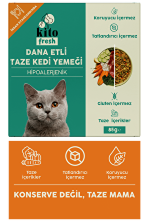 Fresh Dana Etli Kedi Yemeği 85 gr