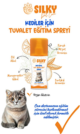 SILKY - Kedi Tuvalet Eğitim Spreyi  ( 100ml )