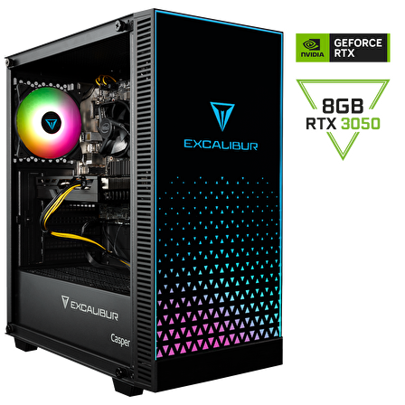 Casper Excalibur E65H.121F-BV50X-0FC Intel Core i3 12100F 16GB 500GB SSD RTX3050 Freedos