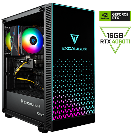 Casper Excalibur E65H.144F-EFD0X-0HD Intel Core i5-14400F 64GB RAM 1TB NVME SSD RTX4060TI Freedos