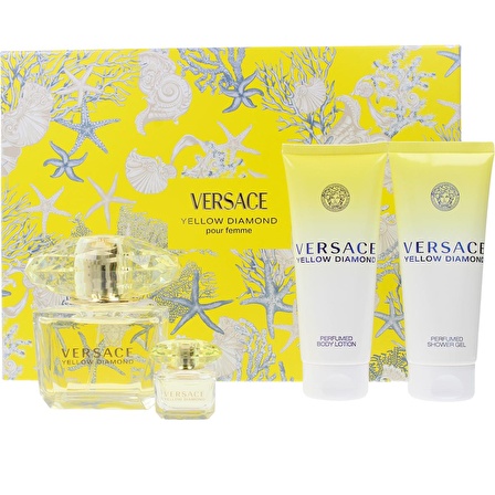 Versace Yellow Diamond EDT 90 ml + Body Lotion 100 ml + Shower Gel 100 ml + EDT 5 ml