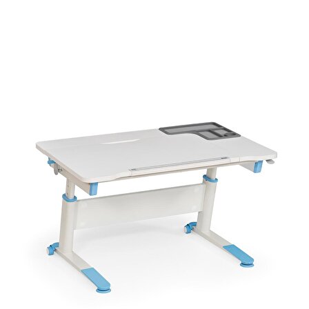 Creo Mobili Vega Simple Yükseklik Ayarlı Çalışma Masası  - Beyaz/Mavi