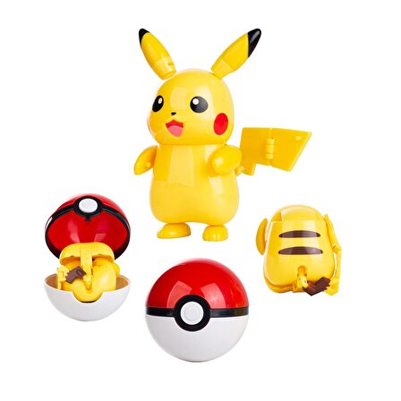 ThreeMB Toys Pokemon Orijinal Lisanslı Elf Topu Pikachu