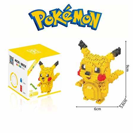 ThreeMB Toys Pokemon 1. Kısım Blok Puzzle Pikachu