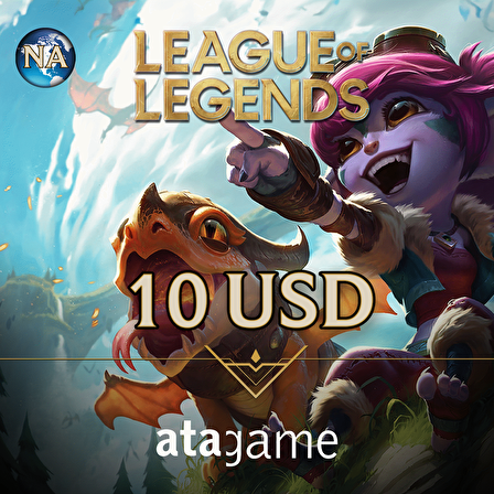 10 USD League Of Legends Nort America