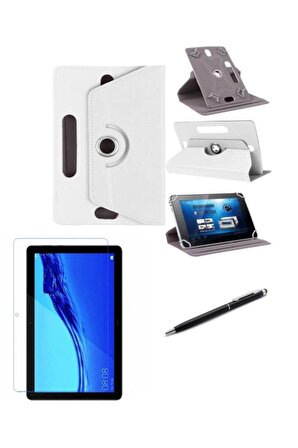 Lenovo Tab M10 TB-X505L 10.1" Standlı Tablet Kılıfı+Nano Kırılmaz Ekran Koruyucu+Dokunmatik Kalem