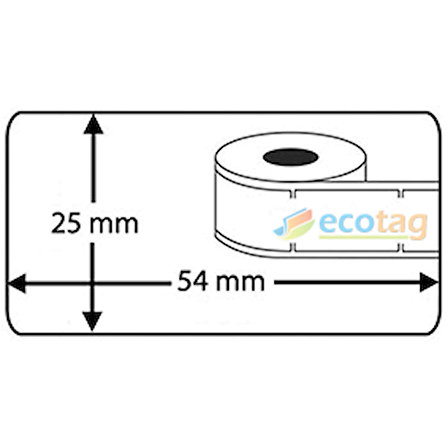 Ecotag Dymo Muadili Yazıcı Etiketi 54 mm x 25 mm