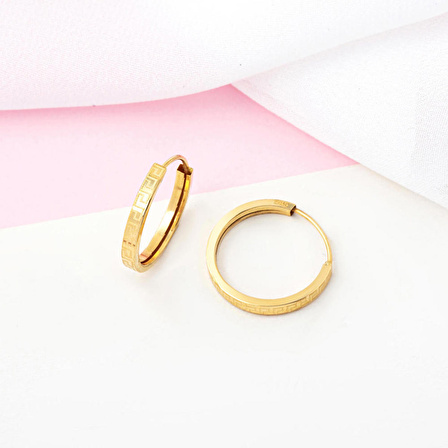 Versage 14 Ayar Altın Küpe 3 cm. Çaplı