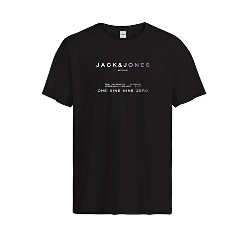 Jack&Jones Riot Erkek Siyah Bisiklet Yaka Tişört