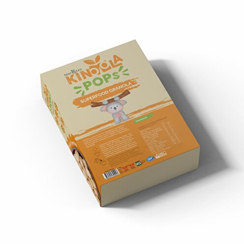 Kinoola Pop Kahvaltılık Gevrek-Kabak Çekirdeği & Chia-Yulaf İçermez-Glütensiz Vegan Granola 150 g