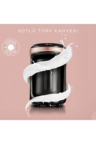 Karaca Hatır Hüps Közde Türk Kahvesi ve Sütlü Türk Kahvesi Makinesi Rosegold 5 Fincan Kapasiteli Bol Köpüklü