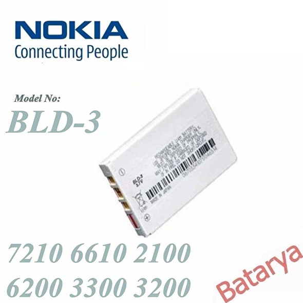 Nokia 7210 6610 2100 6200 3300 3200 Nokia BLD-3 Uyumlu Batarya ...