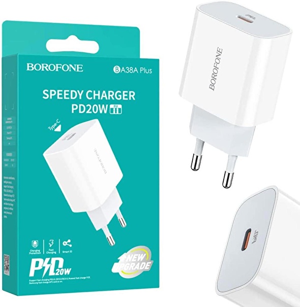 Borofone BA38A Type-C 20 Watt Hızlı Şarj Aleti Beyaz Fiyatları ve ...
