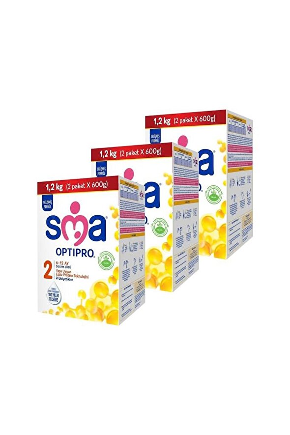 SMA Optipro Probiyotik 2 6-12 Ay Bebek Sütü 1200 gr X 3 Adet