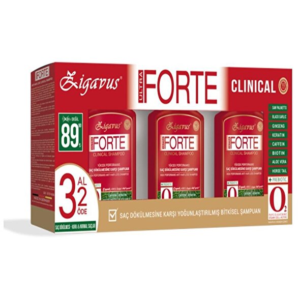 Zigavus Forte Ultra Clinical - Kuru ve Normal Saçlar - 3 Al 2 Öde