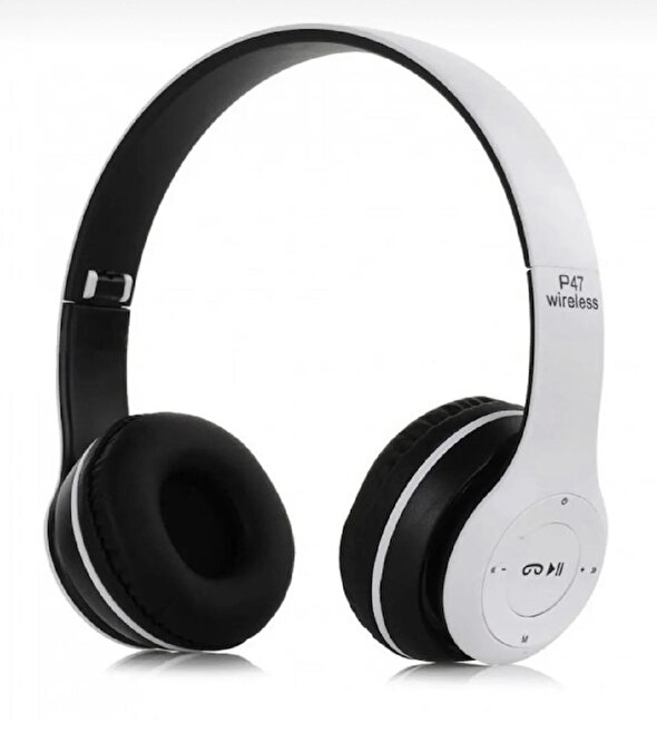 P47 Bluetooth Kablosuz Kulaküstü Kulaklık (BEYAZ)