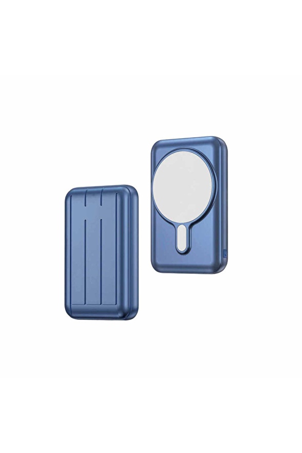 ATLAS T113 Wireless Charging Power Bank With 10000 Mah Blue