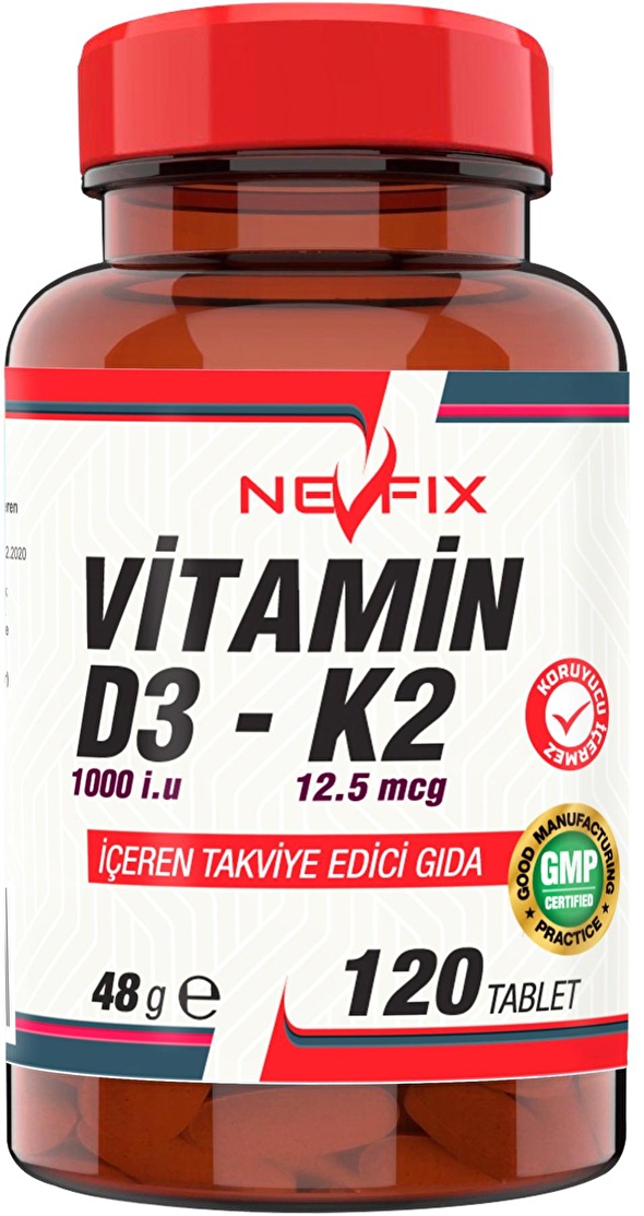 Vitamin D3 Vitamin K2 120 Tablet Fiyatları ve Modelleri Pazarama