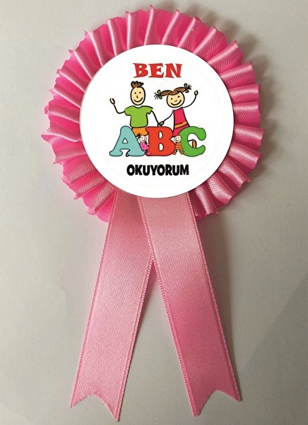 Saten Kokart Rozet Broş, Yaka İğnesi, Rozet