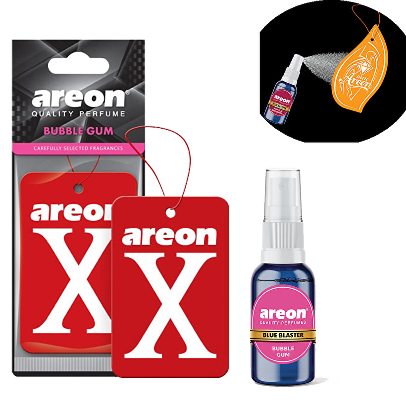AREON BLUE BLASTER 30ML SPREY BUBBLE GUM + AREON X BUBBLE GUM OTO ...