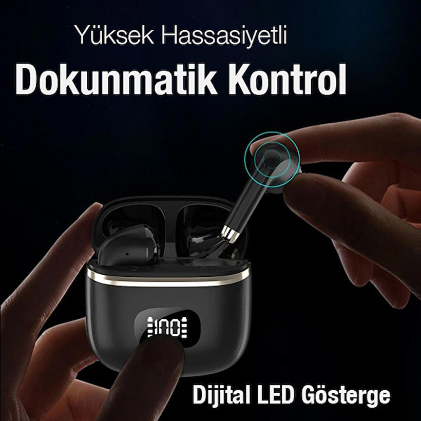 HOCO EQ1 TWS Led Ekranlı Kablosuz Bluetooth 5.3 Kulakiçi Kulaklık ...