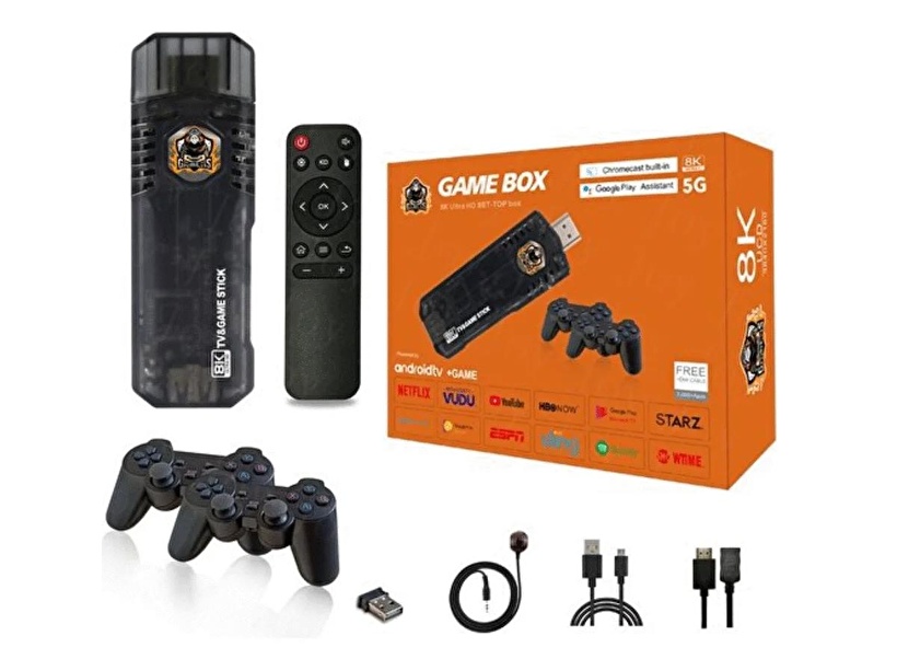 QASUL GAME BOX 5g 8k Ultra Hd Tv Box + Game Box Android Tv + Oyun ...